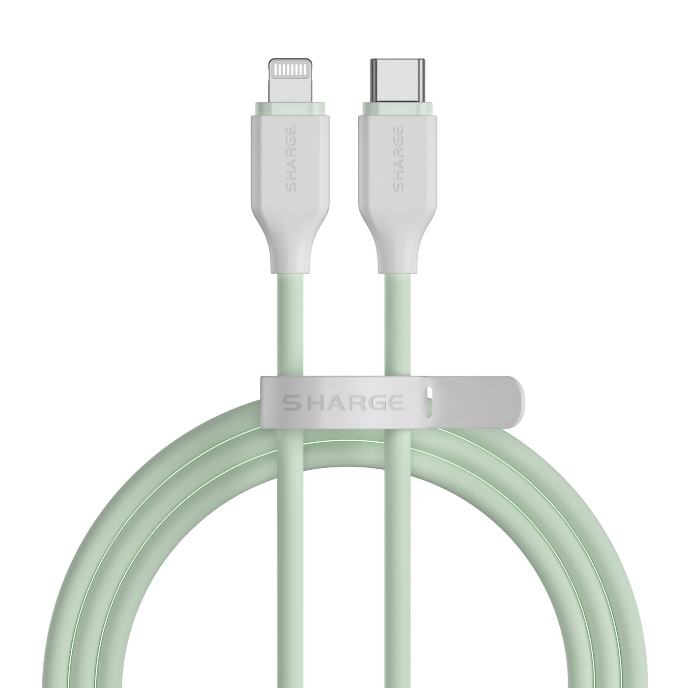 USB-C auf Lightning Hochelastisches Silikon Kabel (Grün)