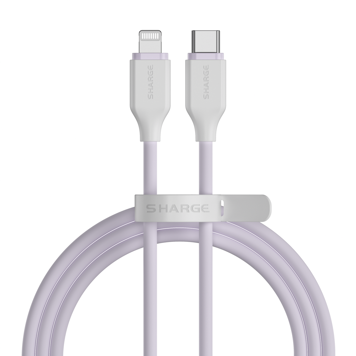 USB-C auf Lightning Hochelastisches Silikon Kabel (Violett)