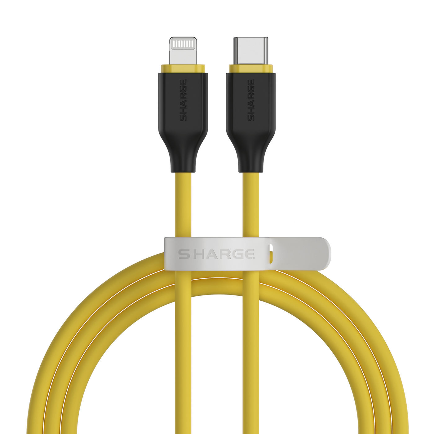 USB-C auf Lightning Hochelastisches Silikon Kabel (Gelb)