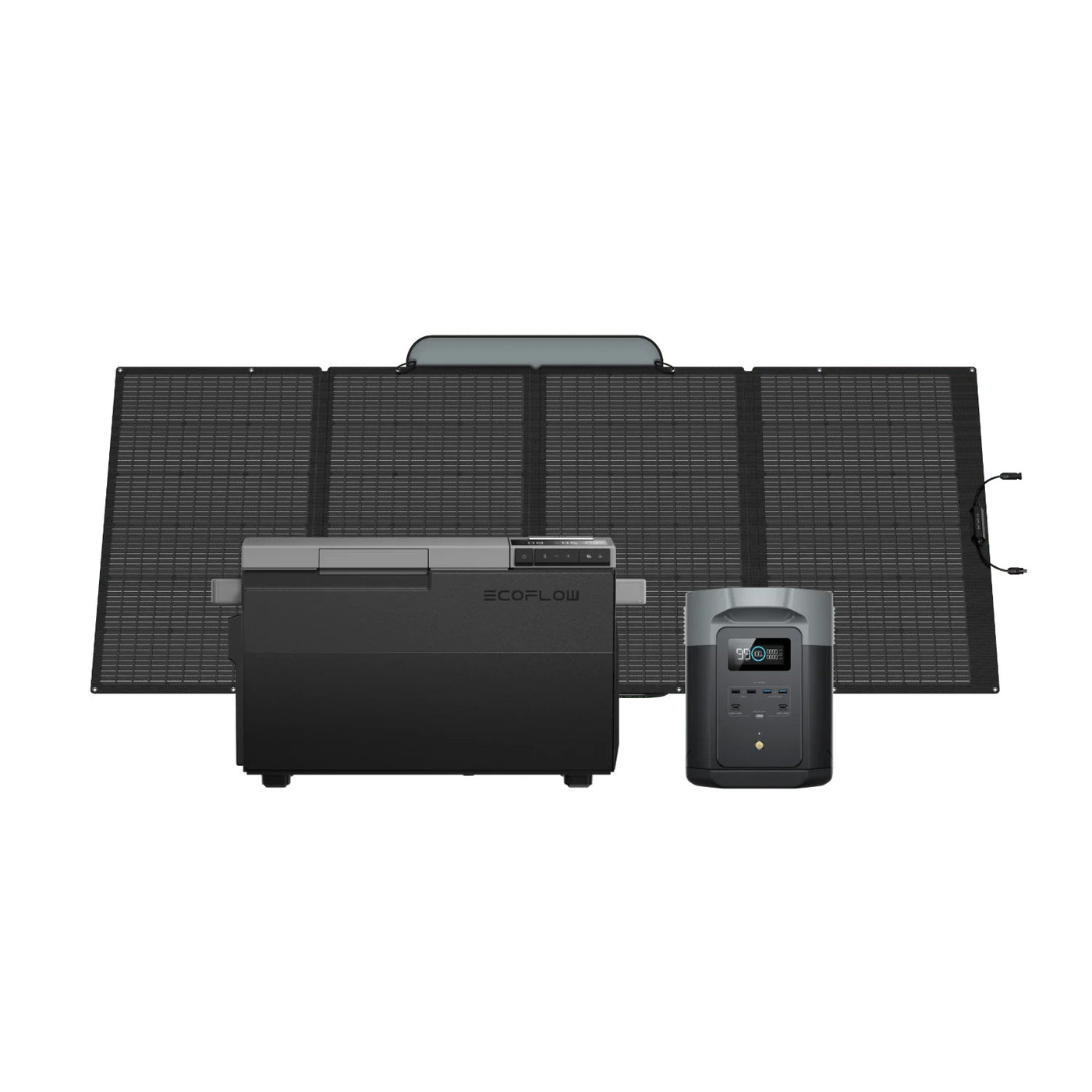 Delta 2 Max (EU) + Glacier tragbare Kühl- und Gefrierkombination + 400W faltbares Solarpanel