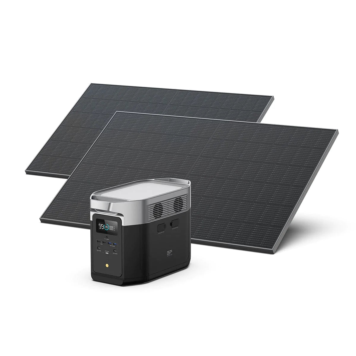 Delta Max 2000 (EU) + 400W Starre Solarpanels im Doppelpack